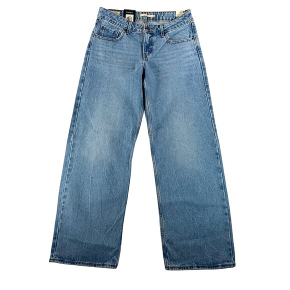 Levis Low Loose relaxed jeans women blue Y2K boho money sz 28 - Picture 1 of 10
